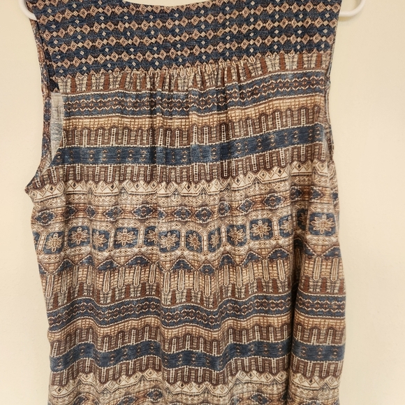 Lucky Brand Women's XL Sleeveless Blouse Bohemian Floral - Picture 2 of 6